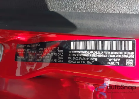 2017 Jeep Renegade Sport Fwd from USA, damaged, VIN ZACCJAAB5HPG17299